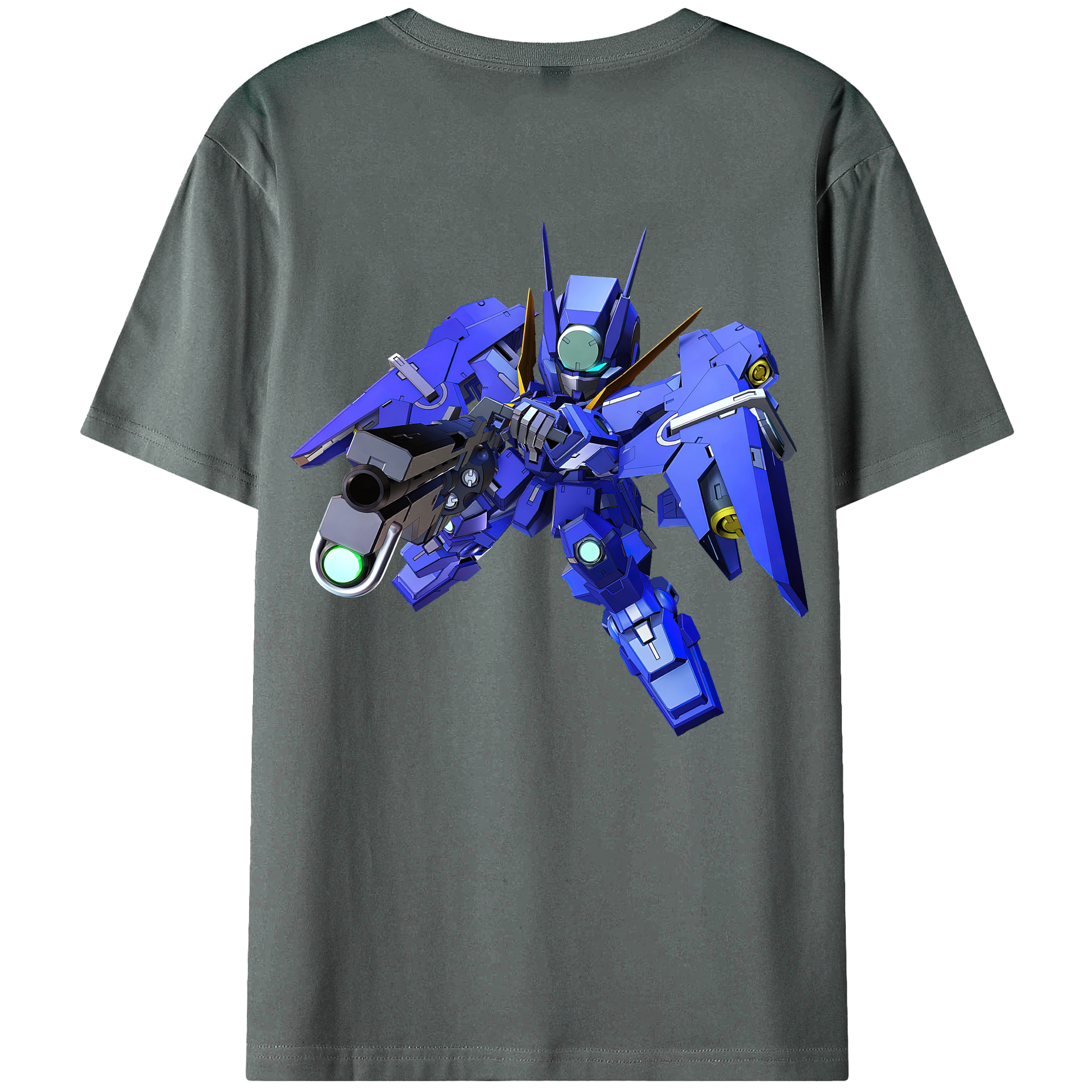 （画像用） 機動戦士ガンダム Mobile Suit Gundam 綿100％ メンズ半袖Tシャツ（バックプリント） 通気性